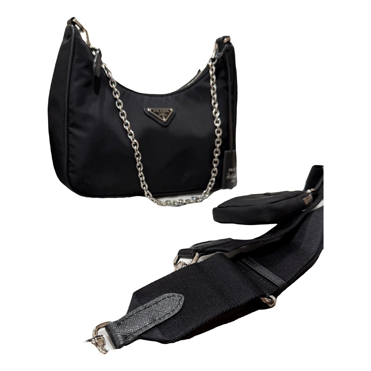 Re-edition cloth crossbody bag