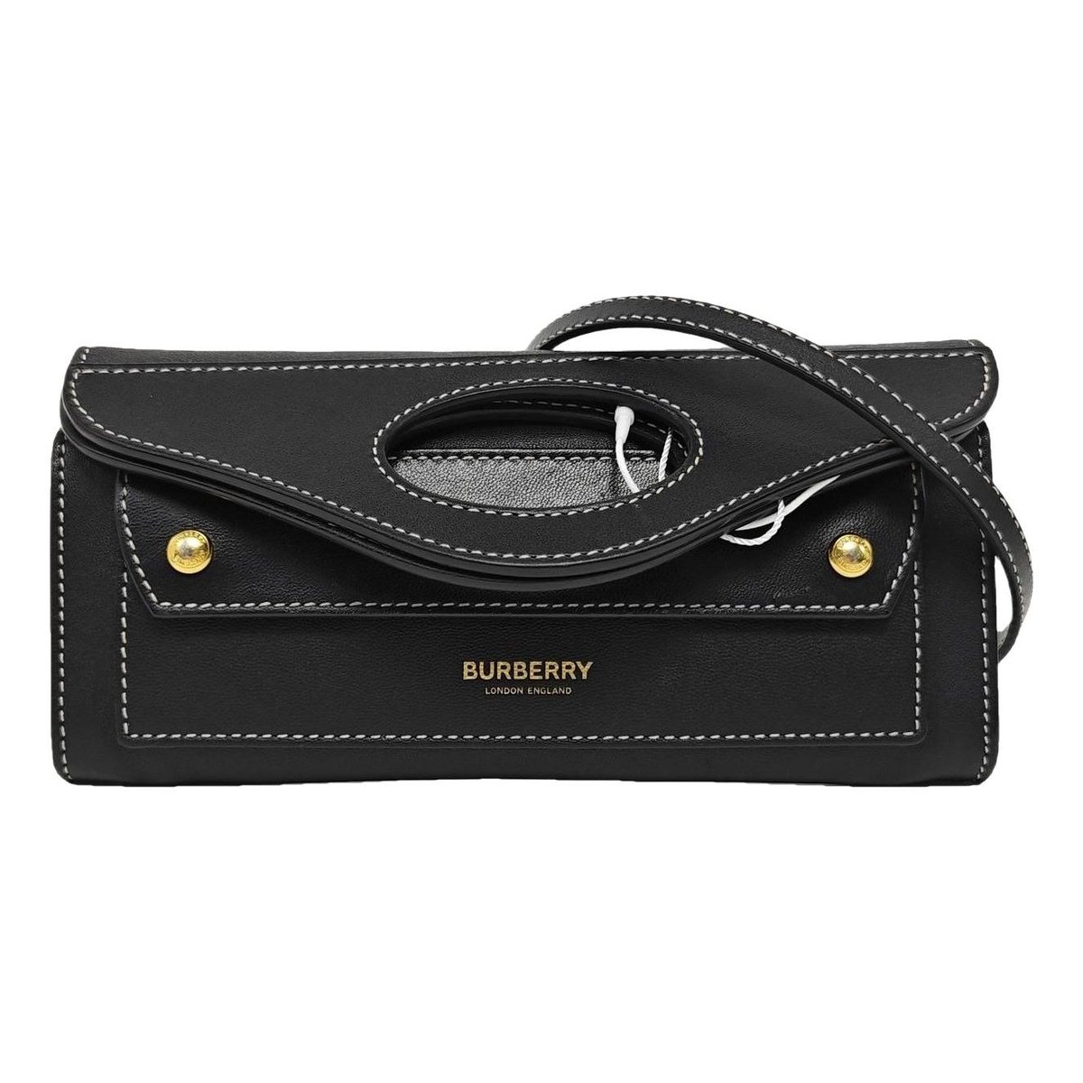Pocket leather handbag