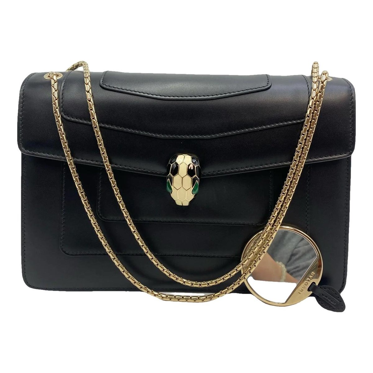 Serpenti leather handbag