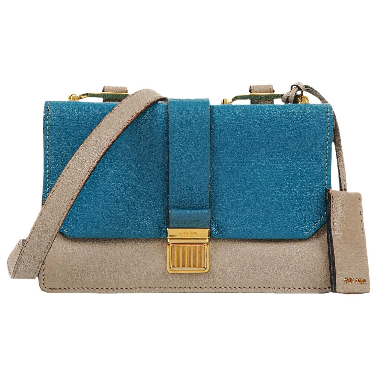 Madras leather handbag