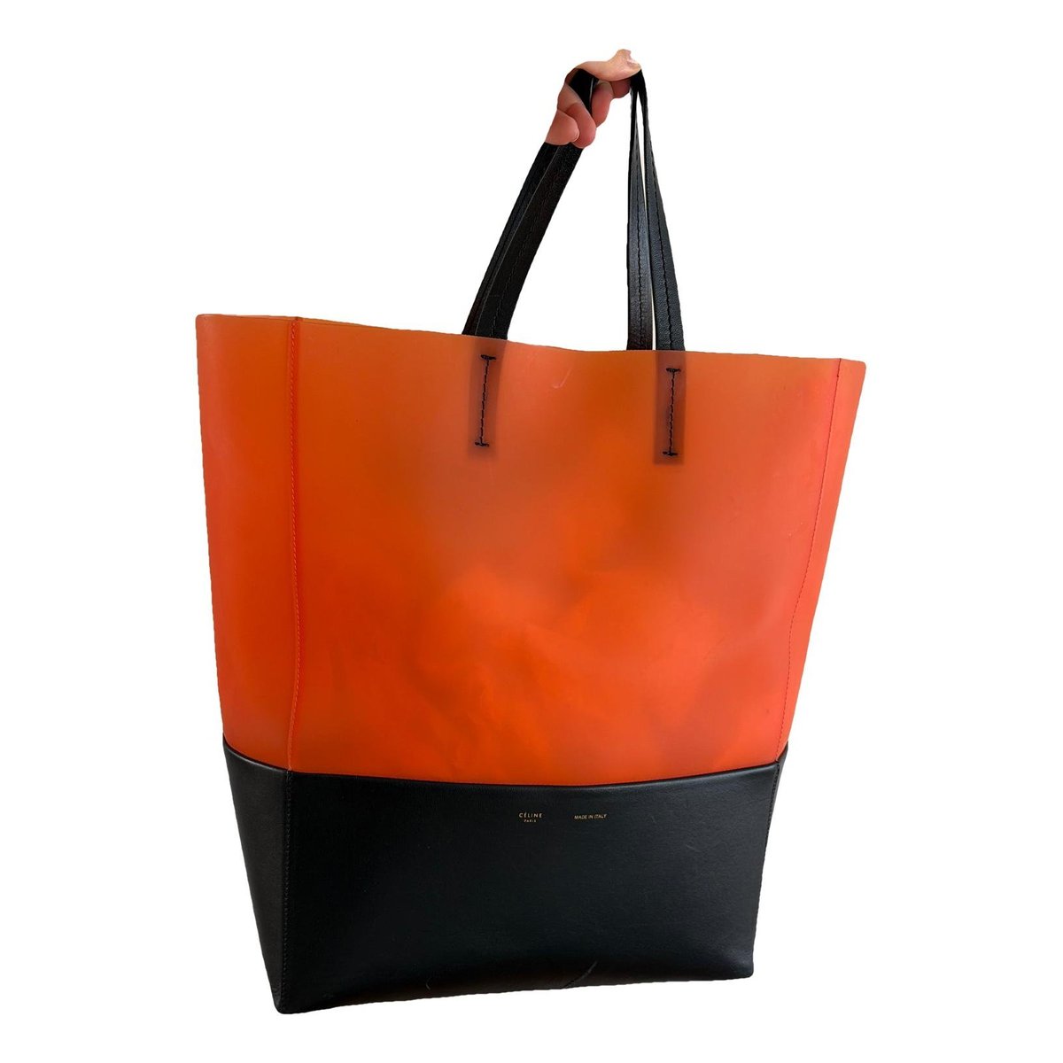 Cabas Vertical leather tote