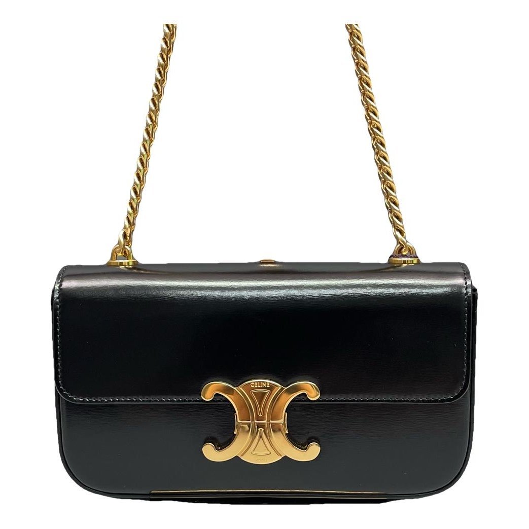 Triomphe chain leather crossbody bag