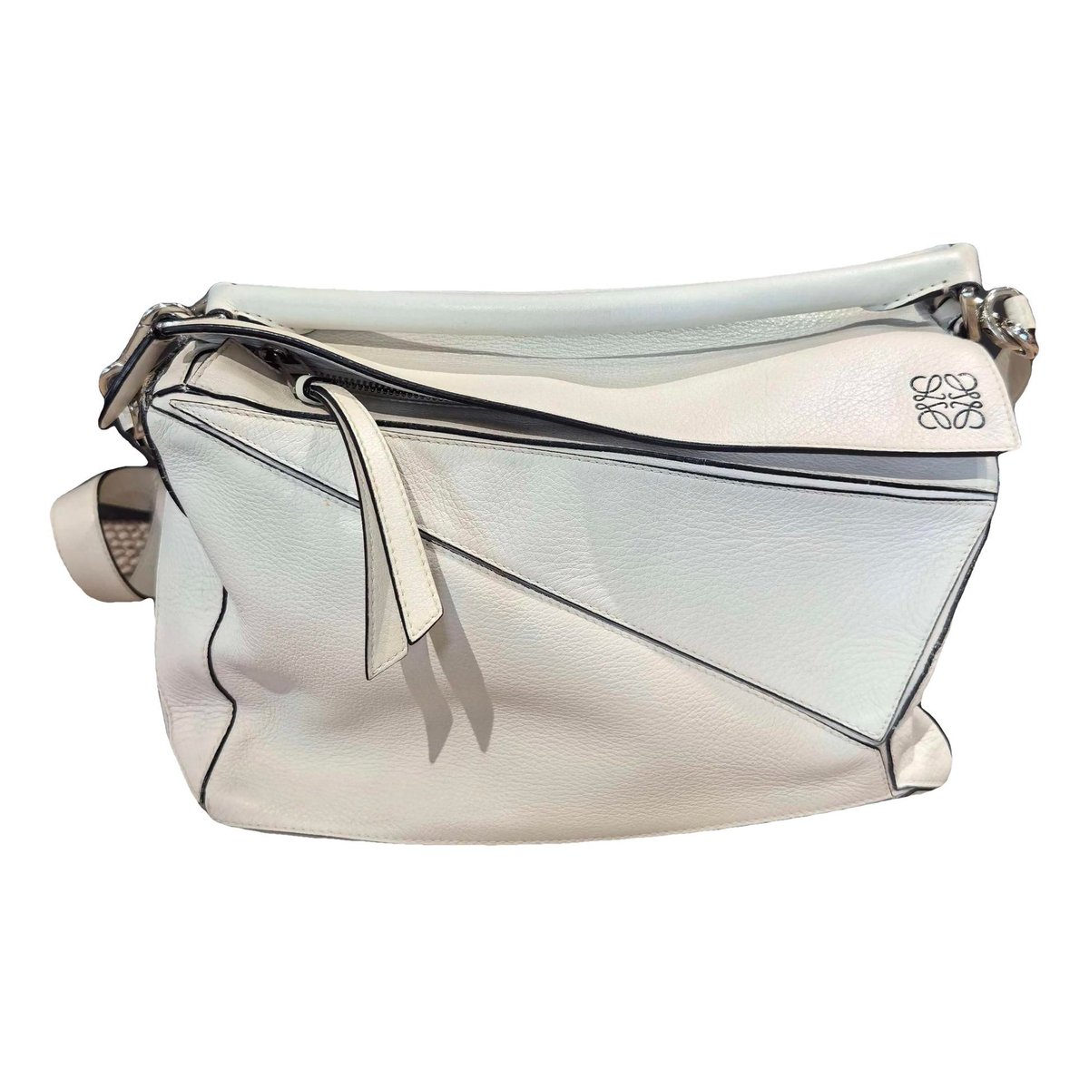 Puzzle leather handbag