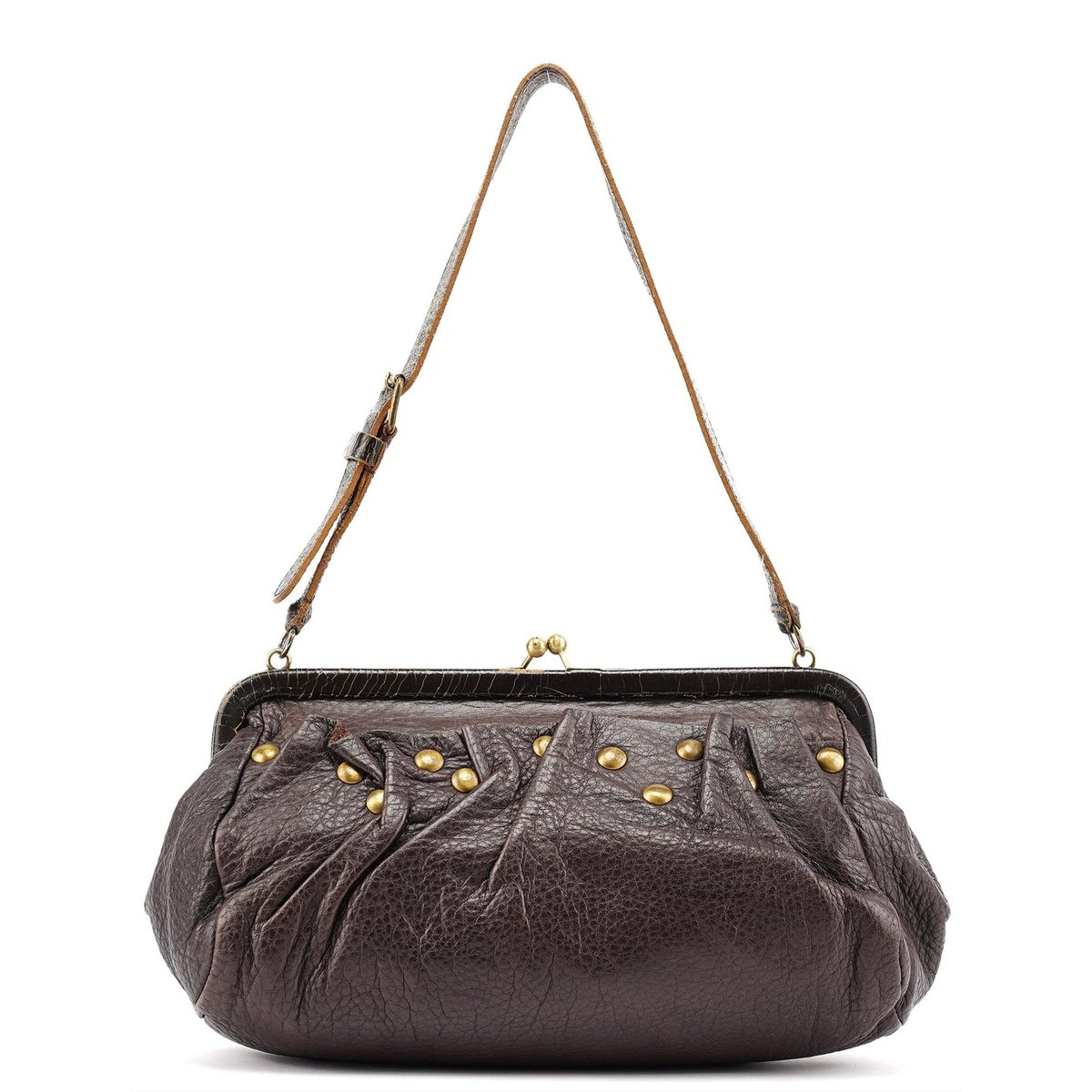 Pocket leather handbag