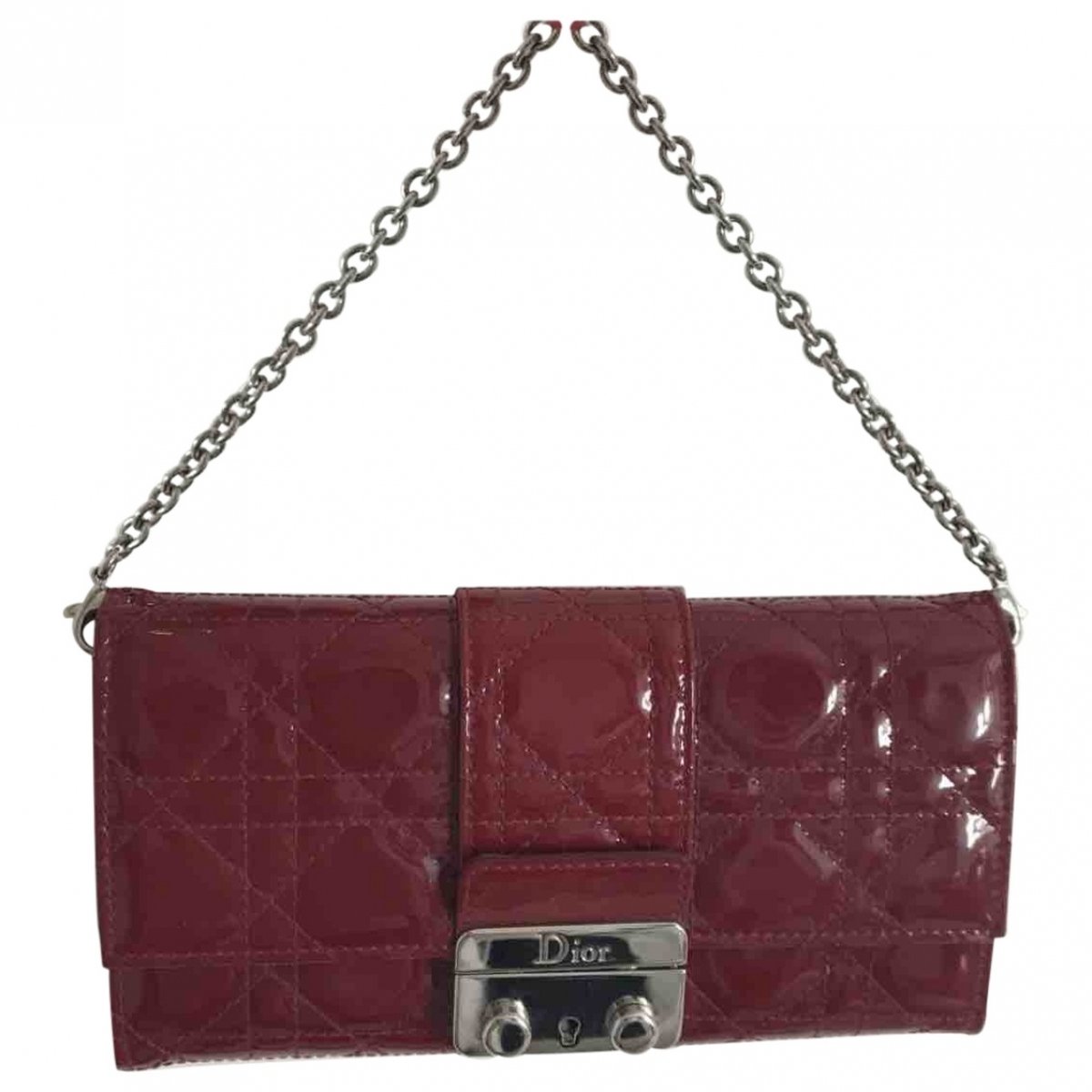 Lady Dior Wallet On Chain patent leather crossbody bag