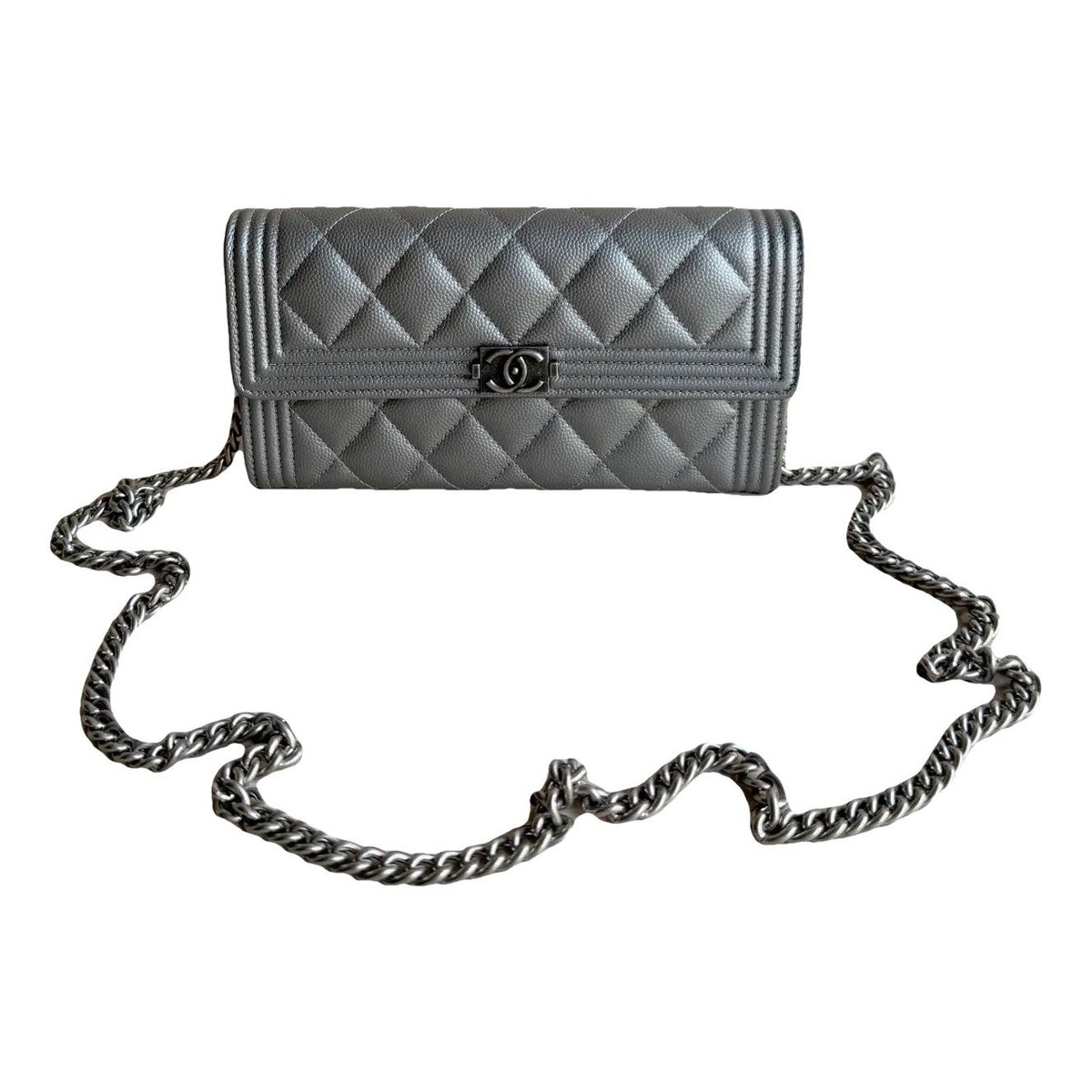 Wallet On Chain Boy leather handbag