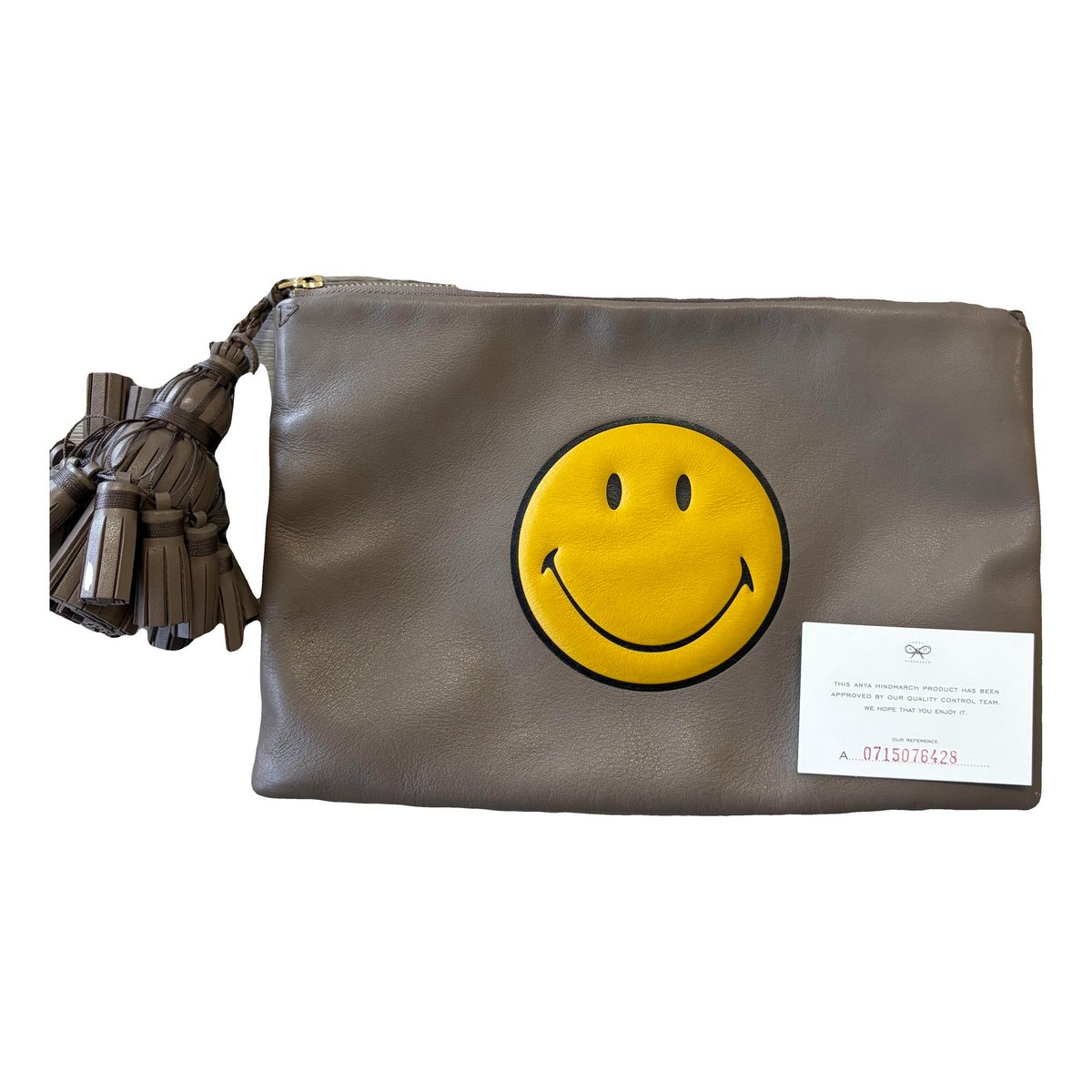 Leather clutch bag