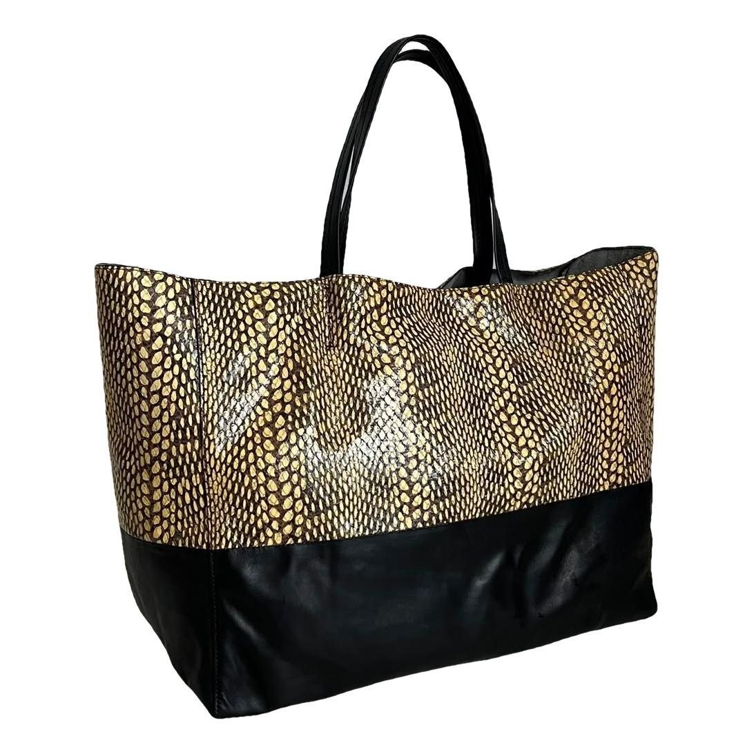 Cabas leather handbag