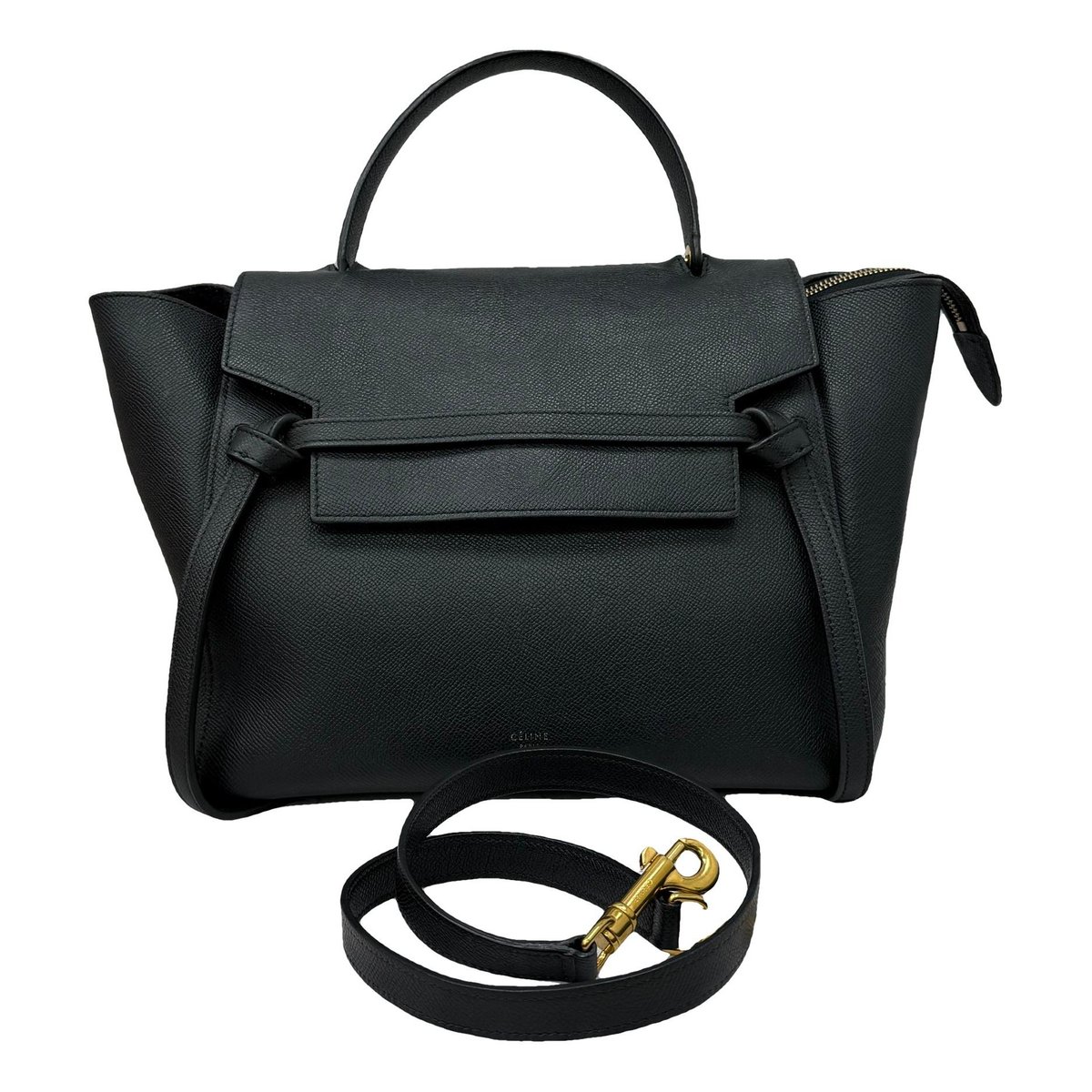 Belt leather handbag