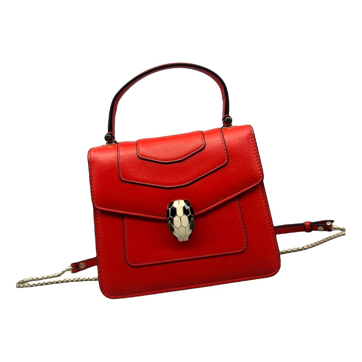 Serpenti leather handbag