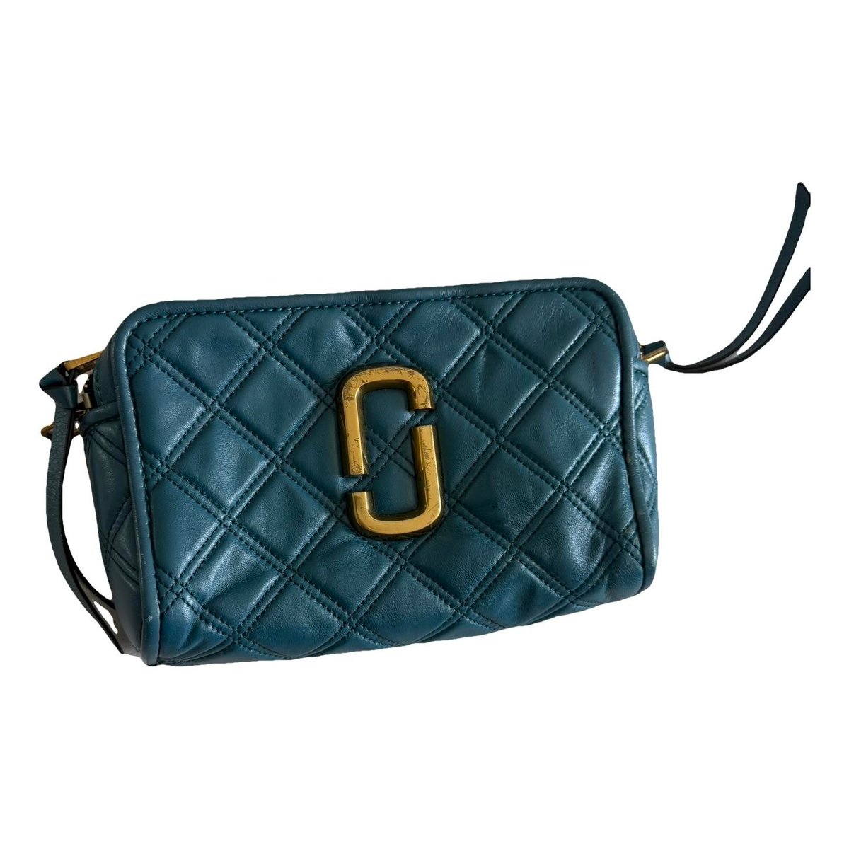 Snapshot leather clutch bag