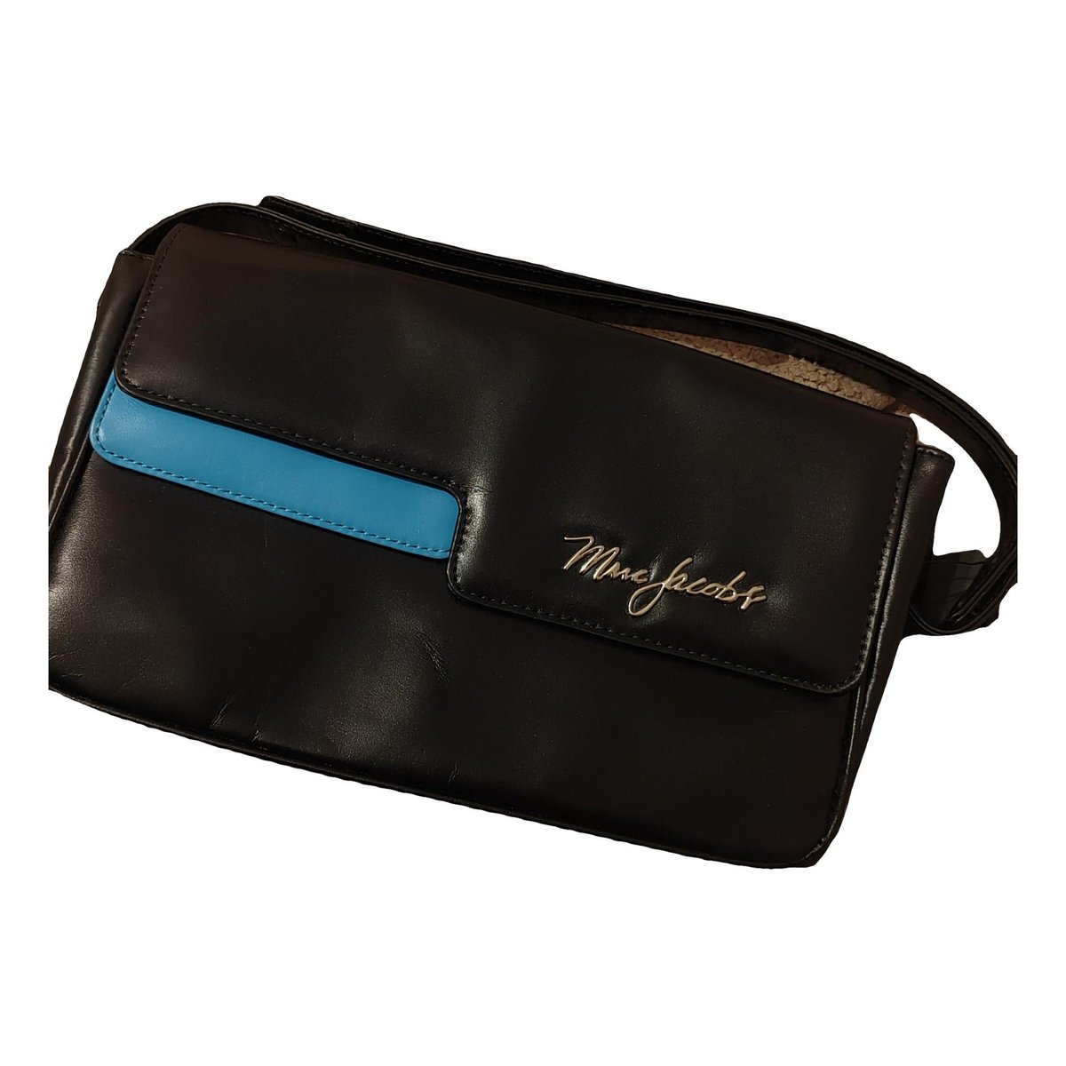Snapshot leather clutch bag