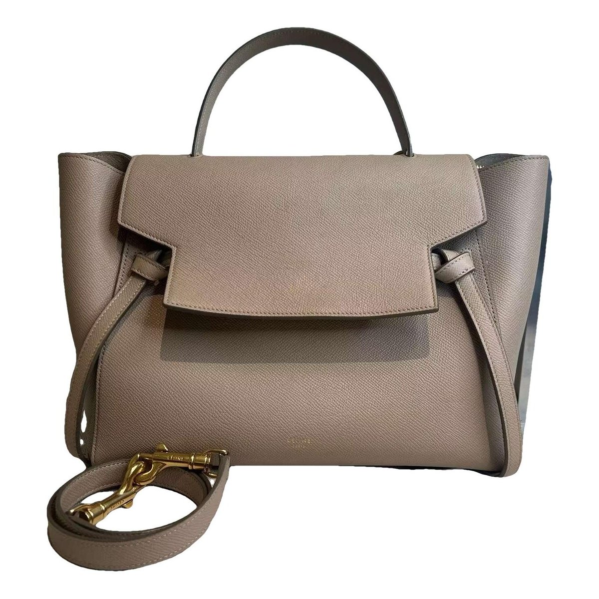 Belt leather handbag