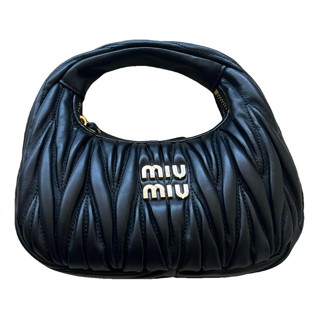 Miu Wander leather crossbody bag