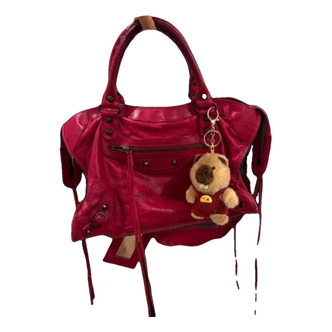 City leather handbag