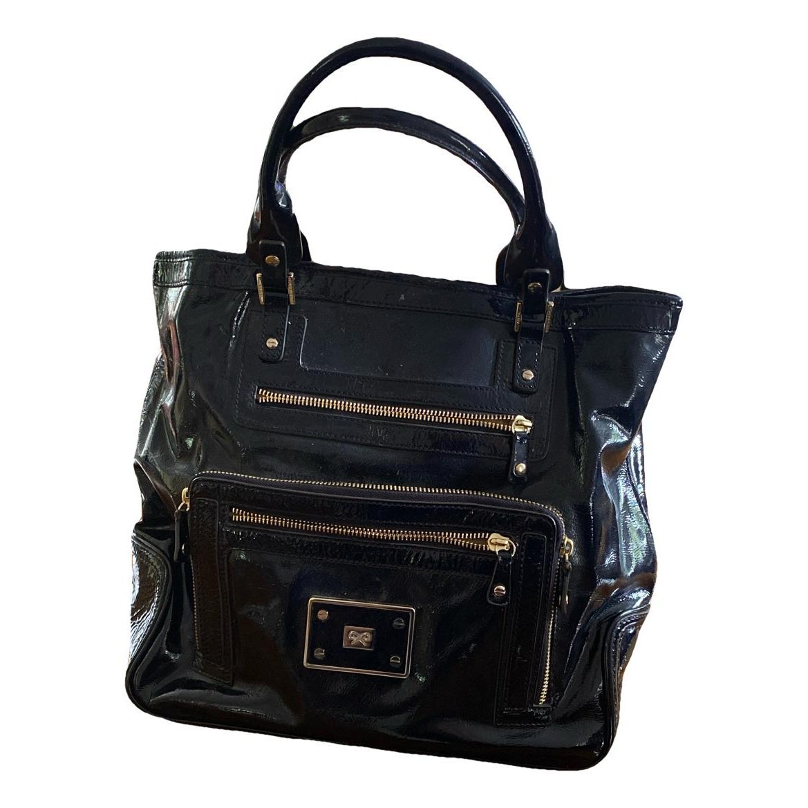 Patent leather tote