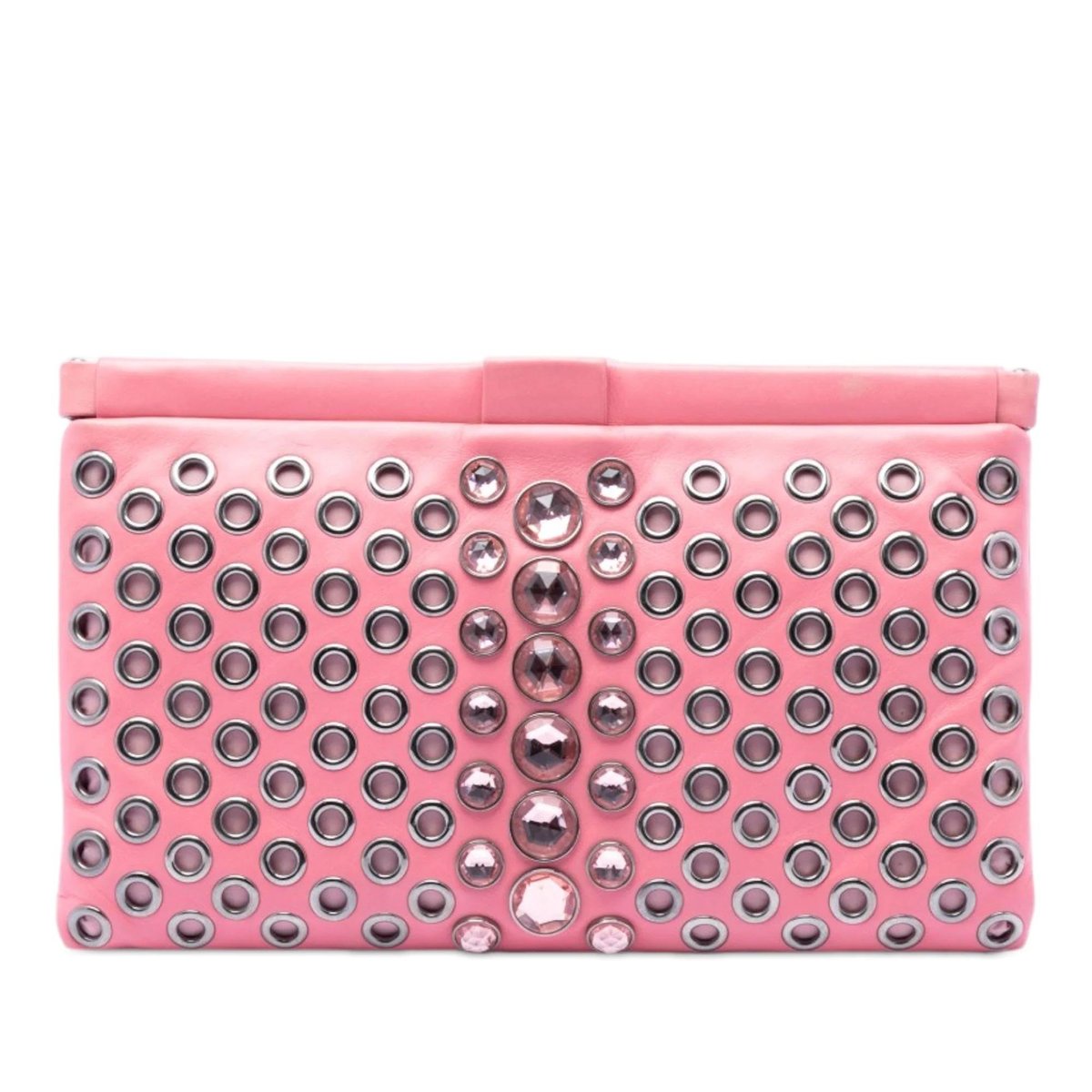 Miu Crystal leather handbag