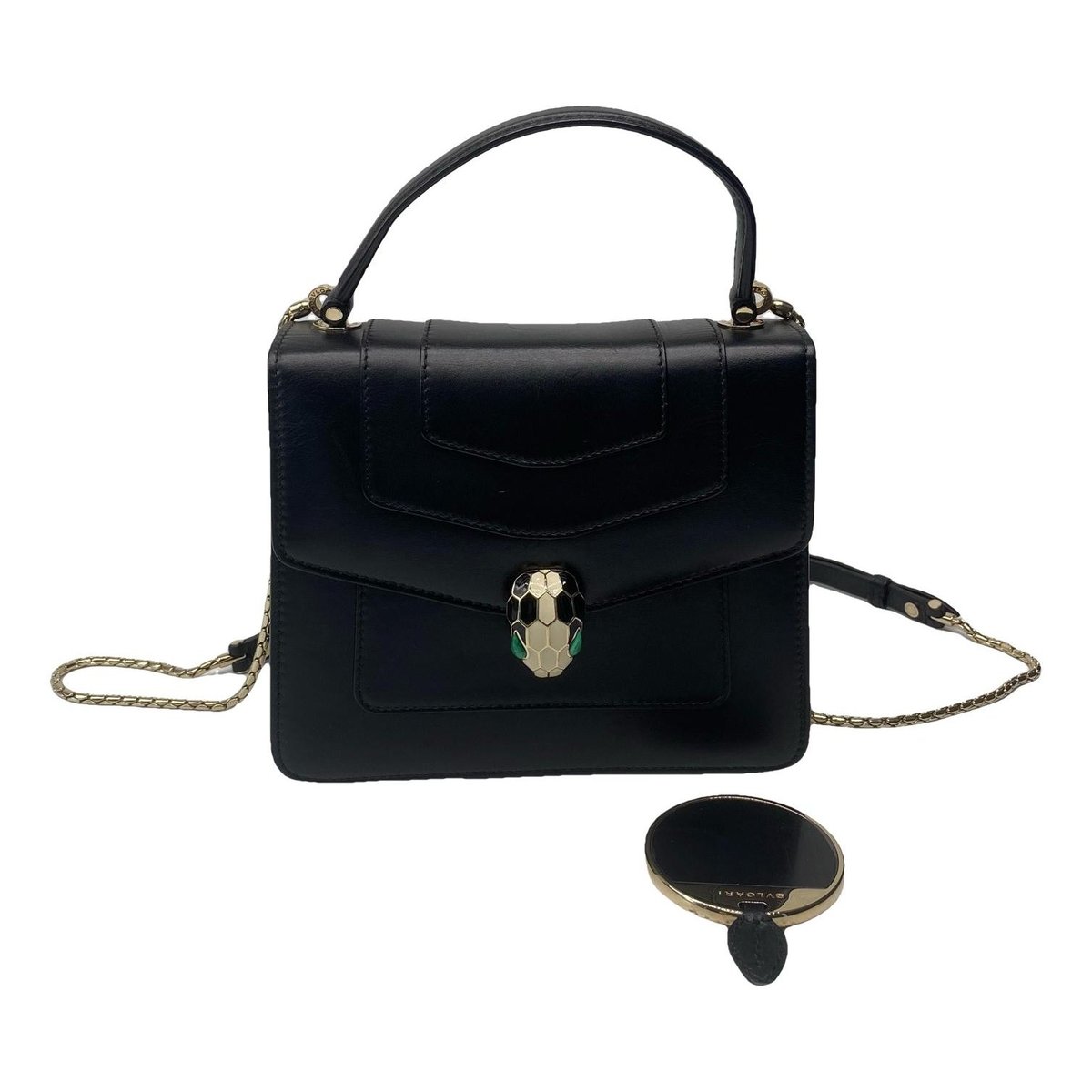 Serpenti leather handbag