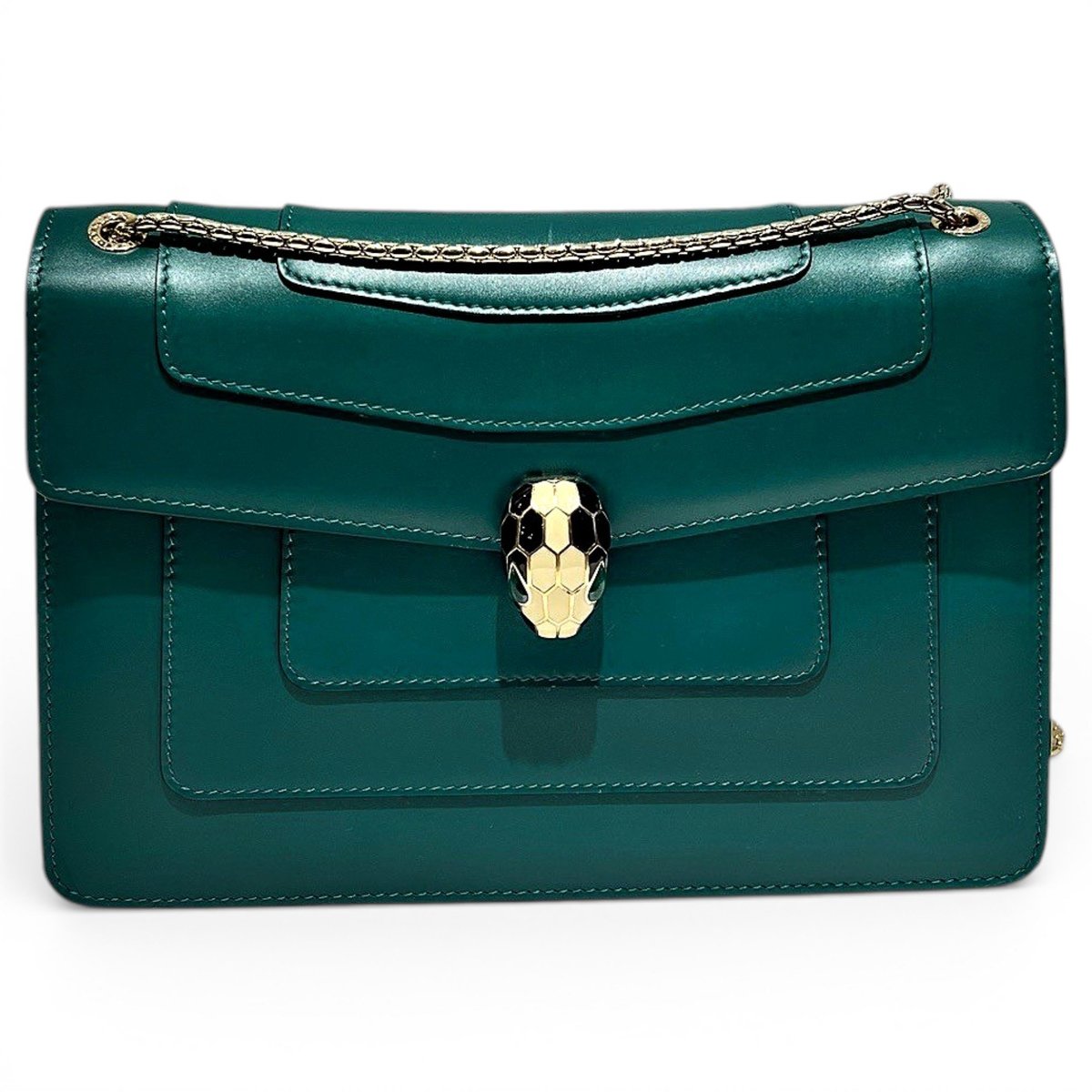Serpenti leather handbag
