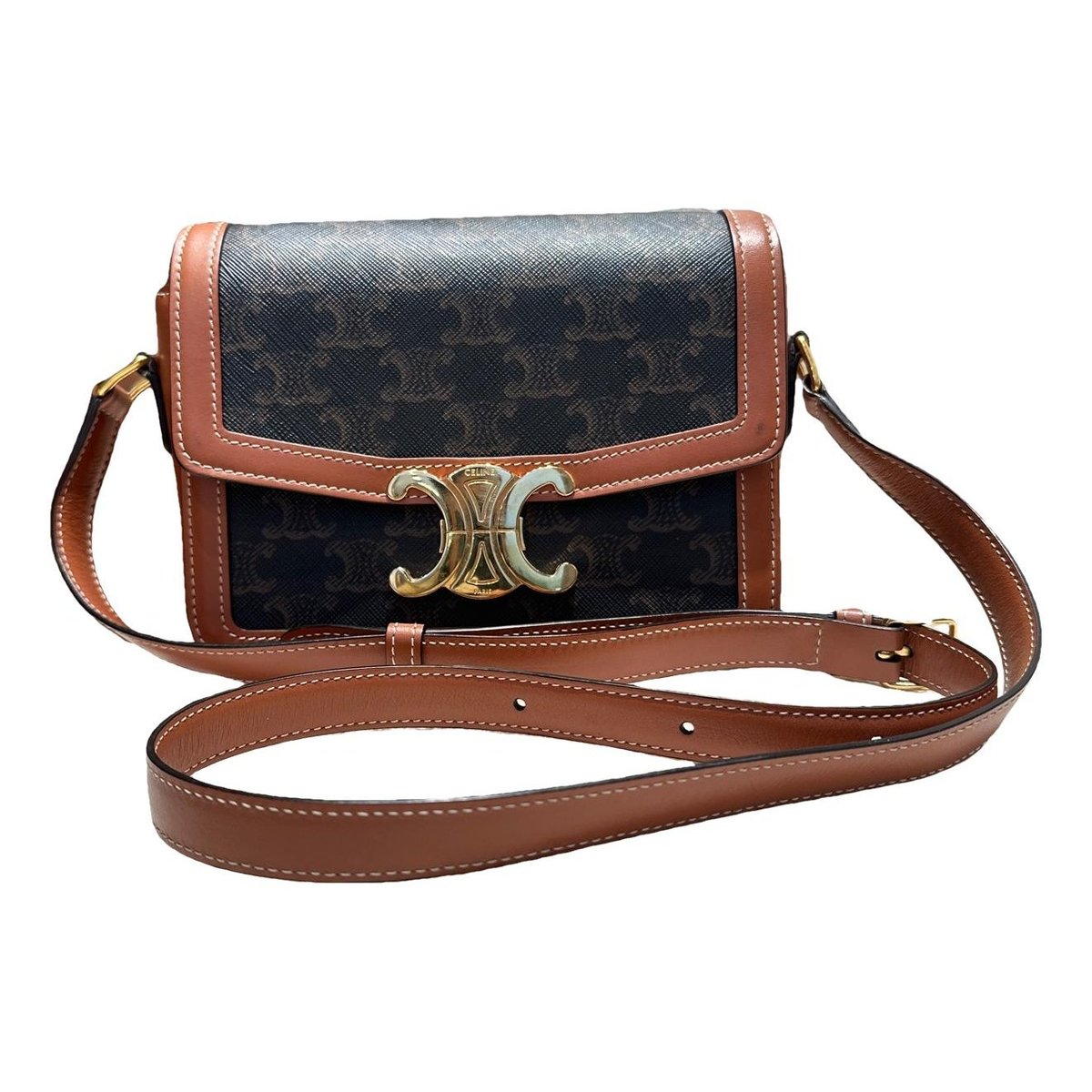 Triomphe leather handbag