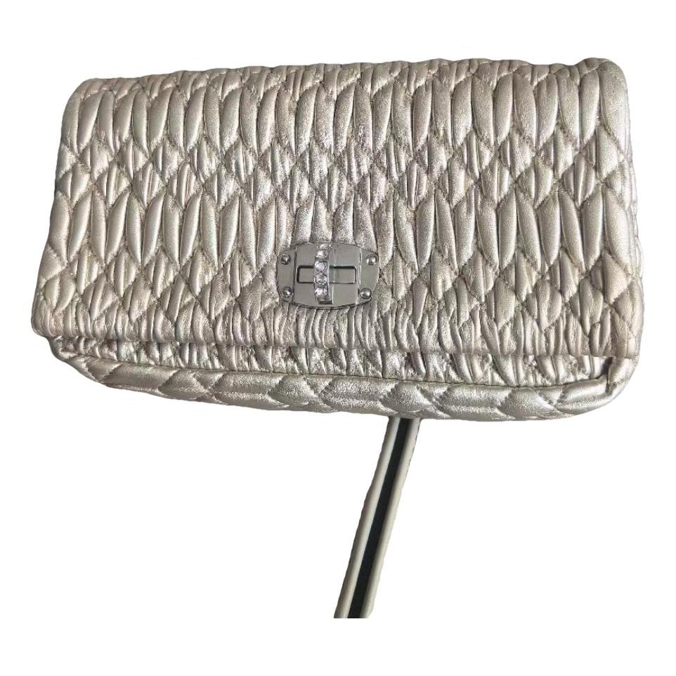Miu Crystal leather handbag