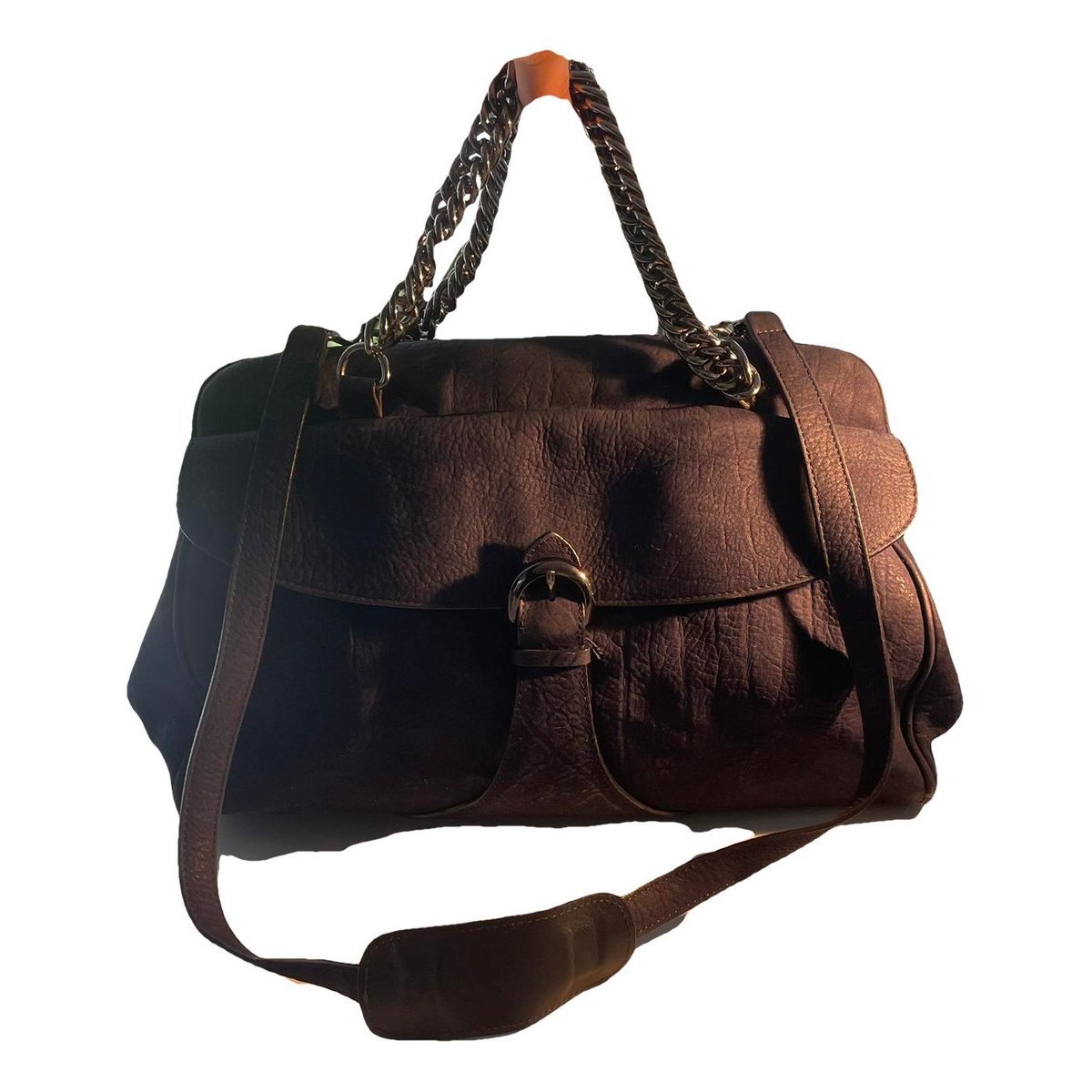 Leather bowling bag