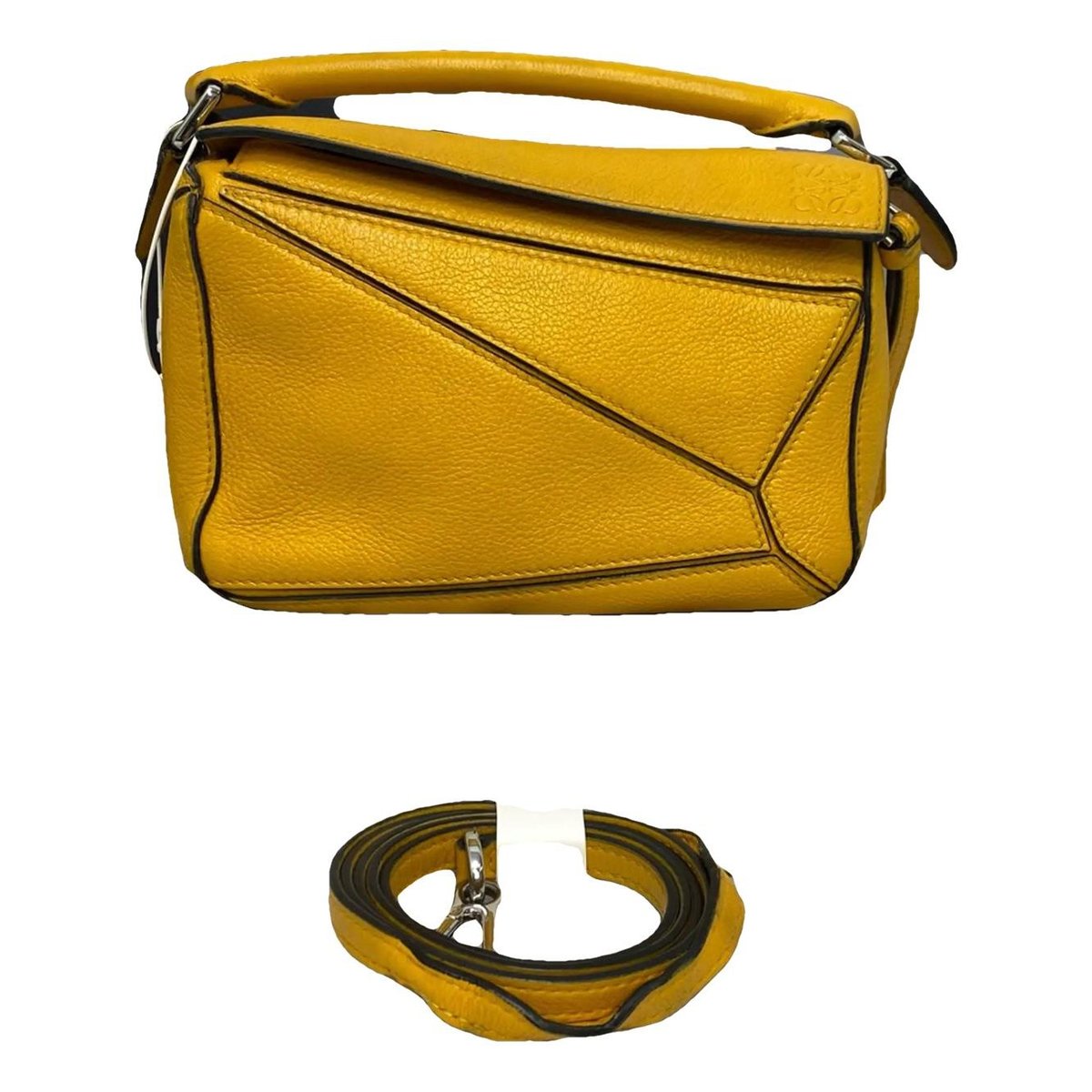 Puzzle leather crossbody bag