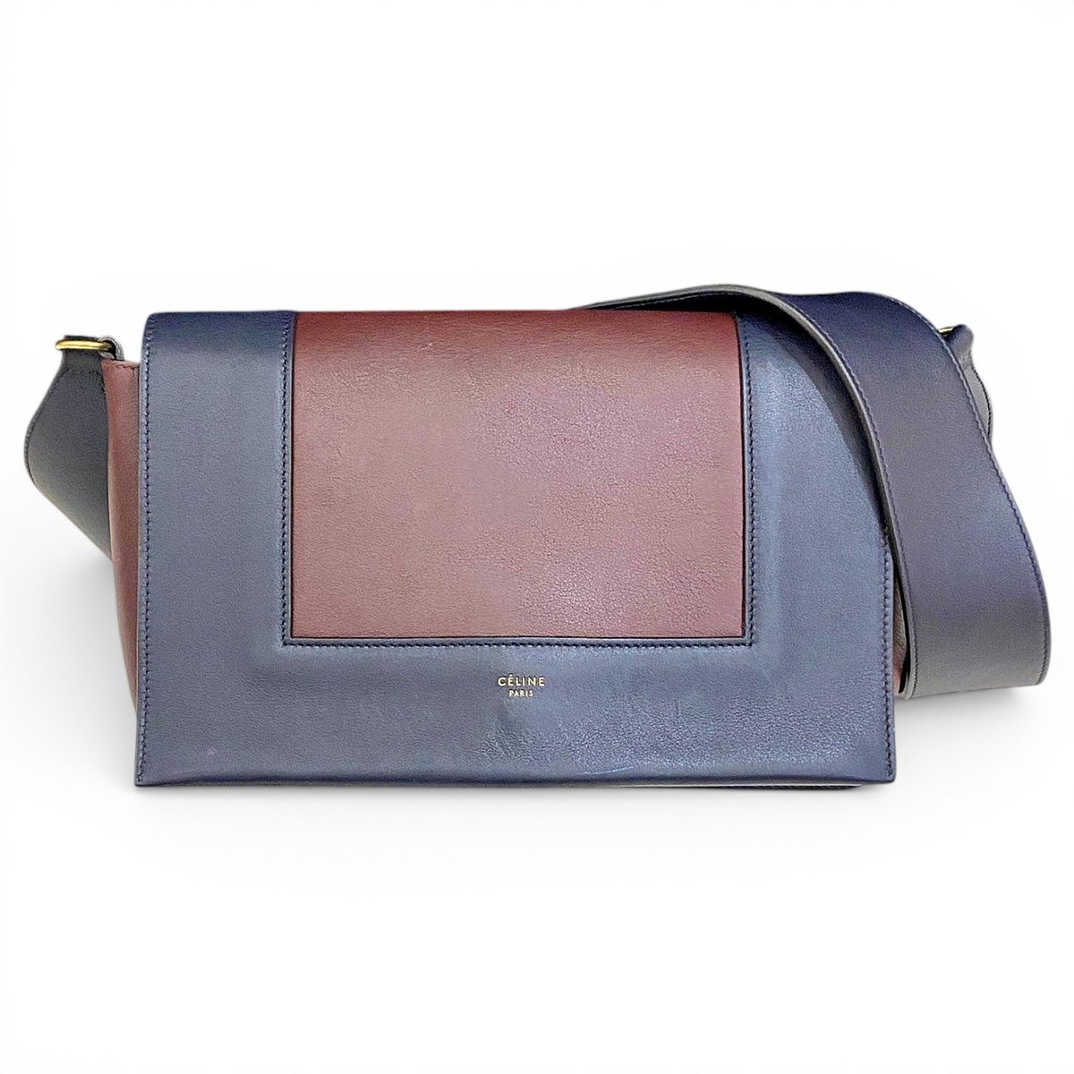 Frame leather handbag