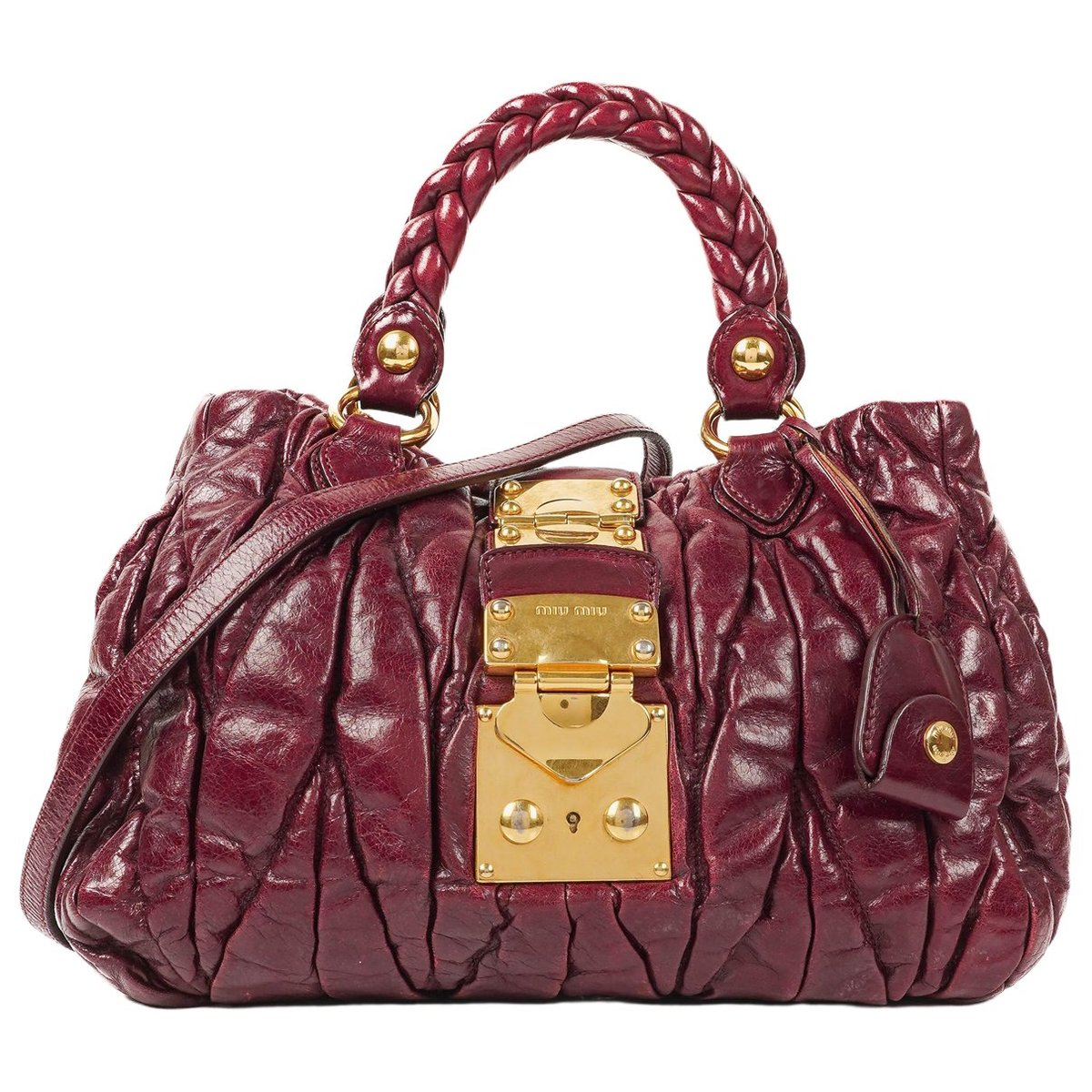 Matelassé leather handbag