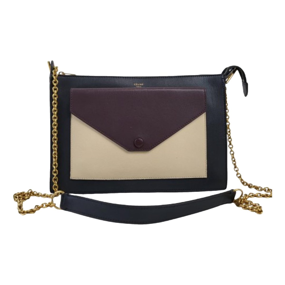 Pocket leather crossbody bag
