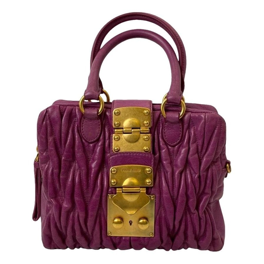 Matelassé leather handbag