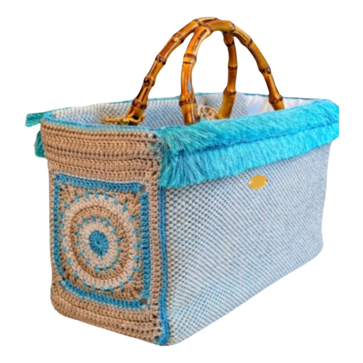 Crochet wool handbag