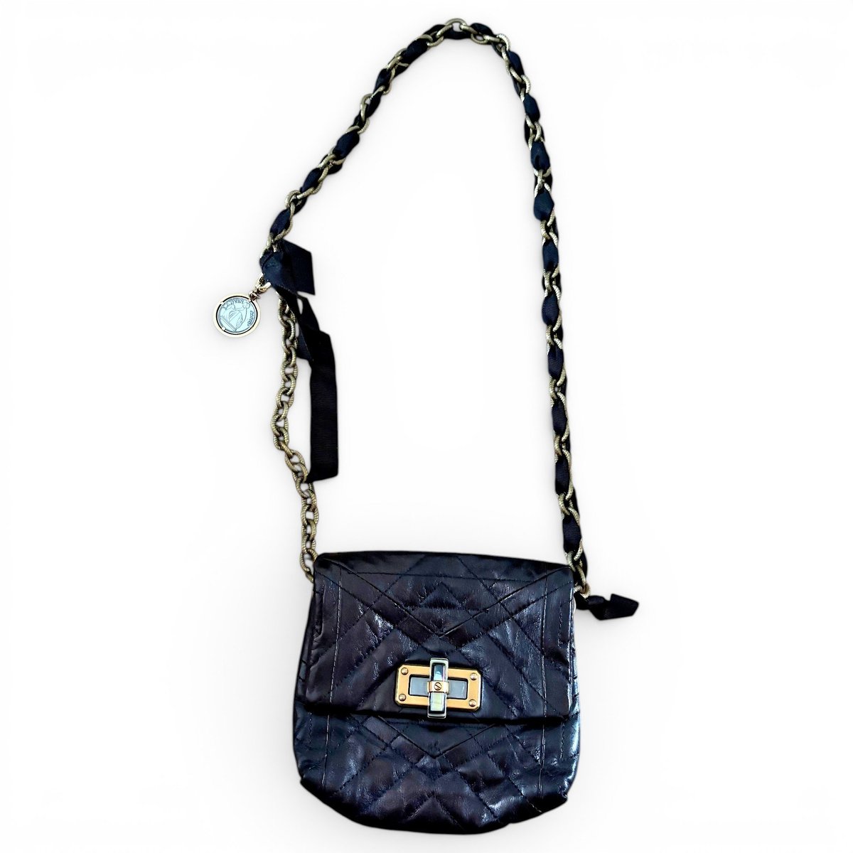 Happy leather crossbody bag