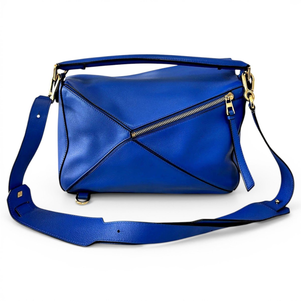 Puzzle leather handbag