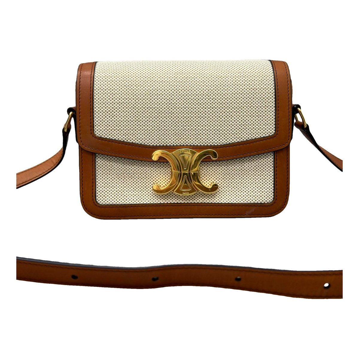 Triomphe leather handbag