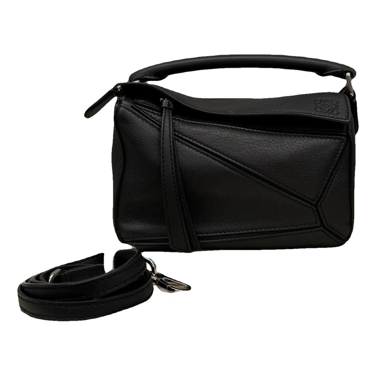 Puzzle leather crossbody bag