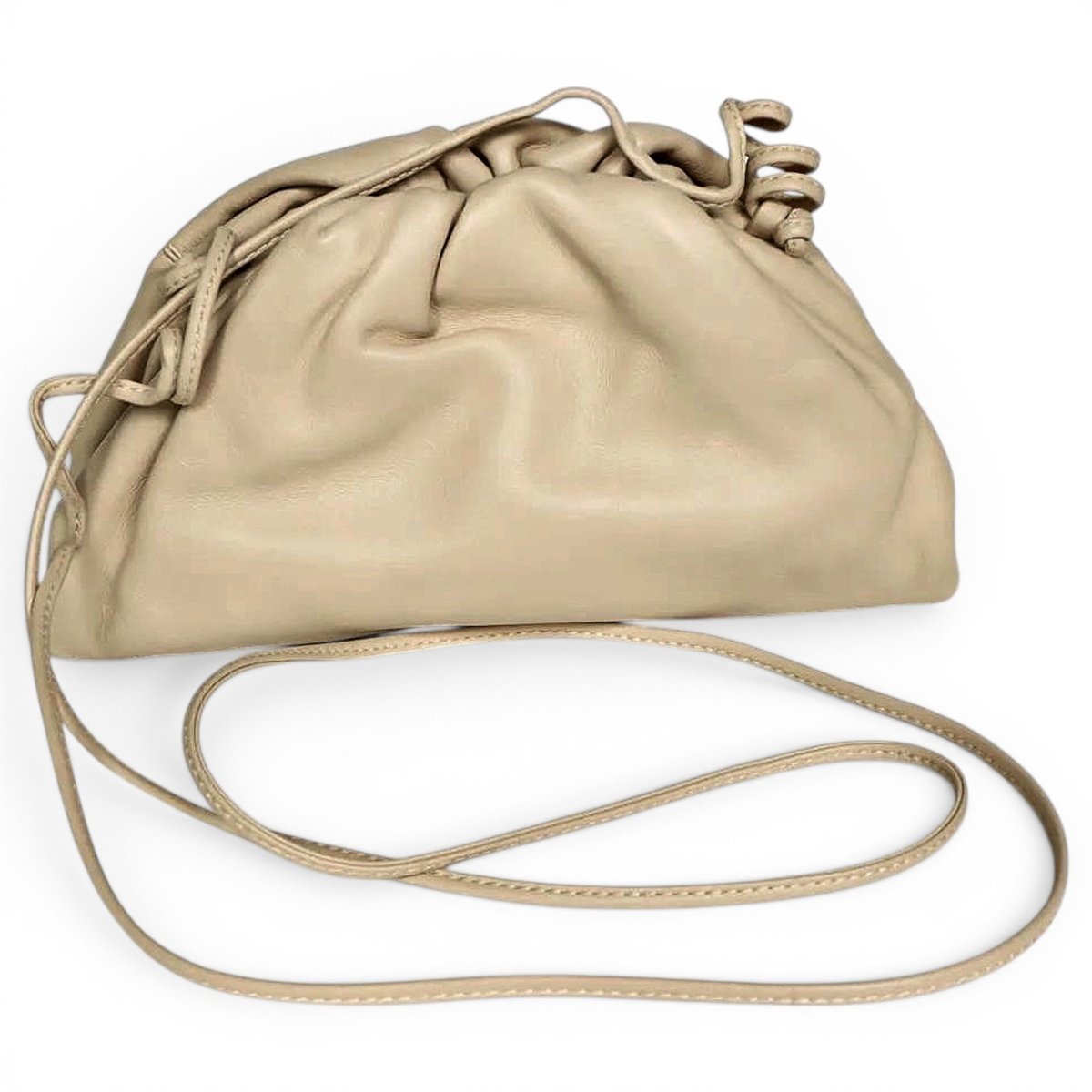 Pouch leather crossbody bag