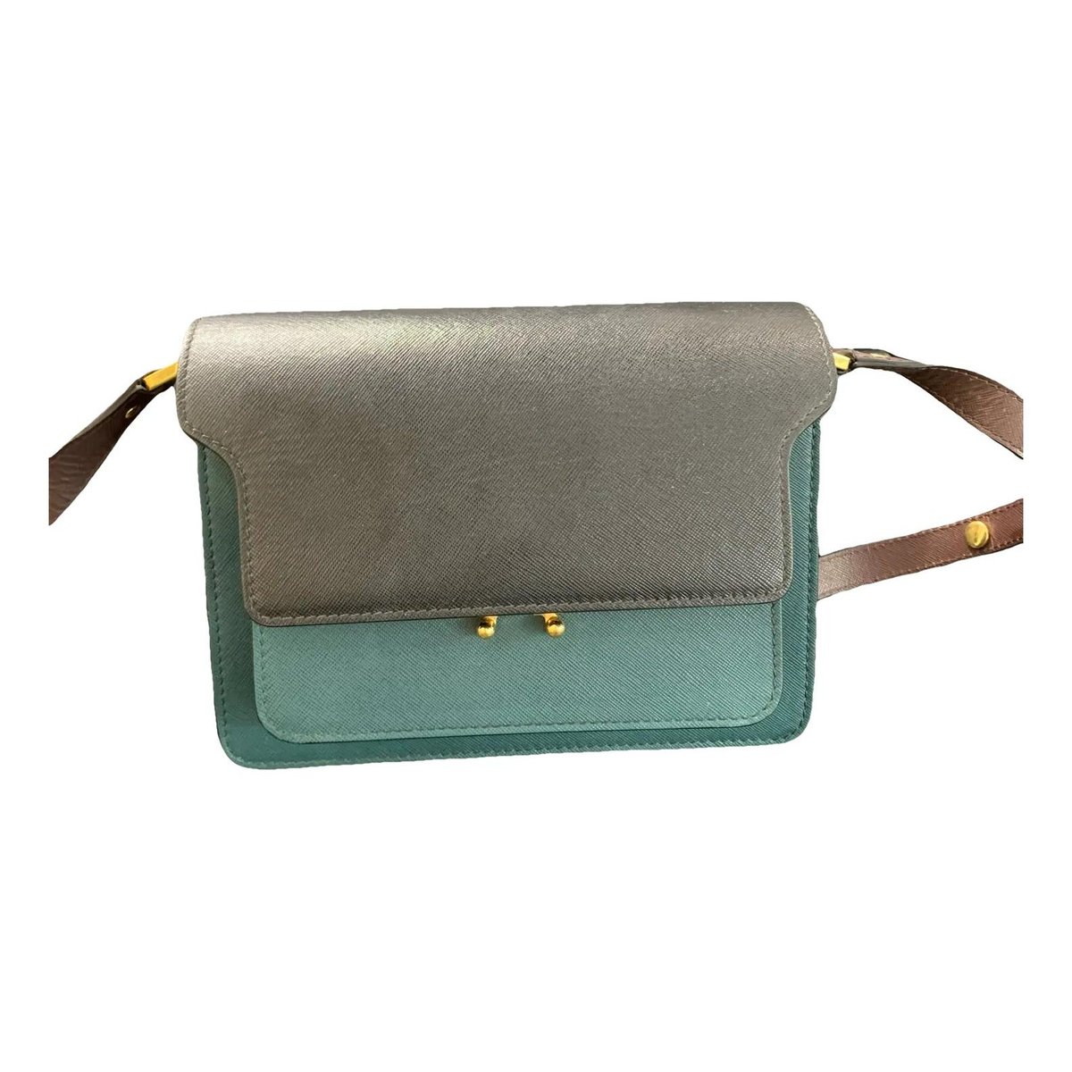 Trunk leather handbag