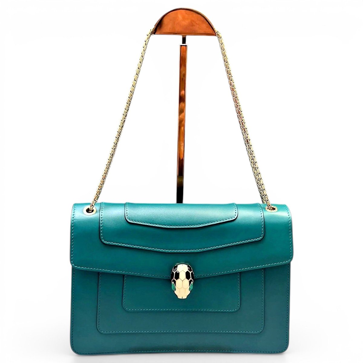 Serpenti leather handbag