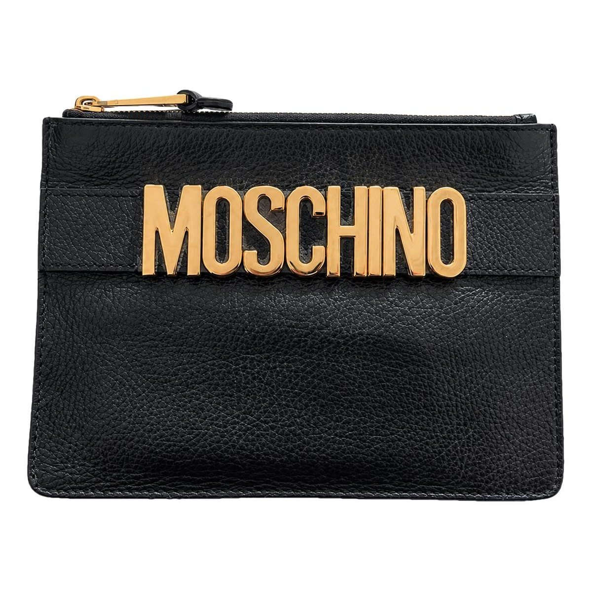Leather clutch bag