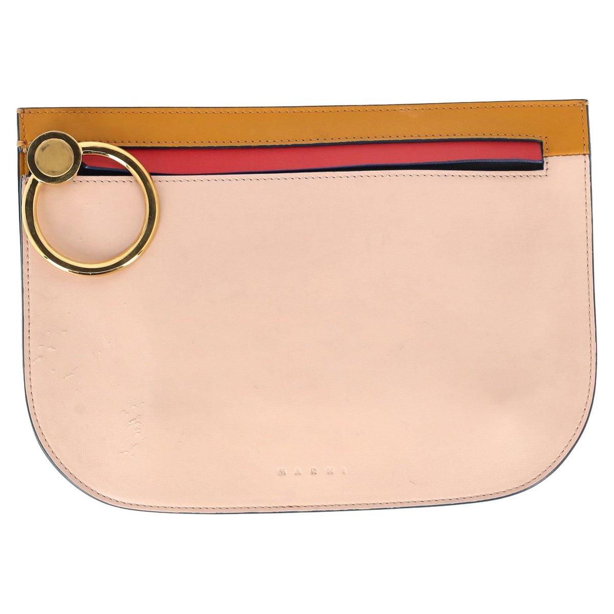 Leather clutch bag