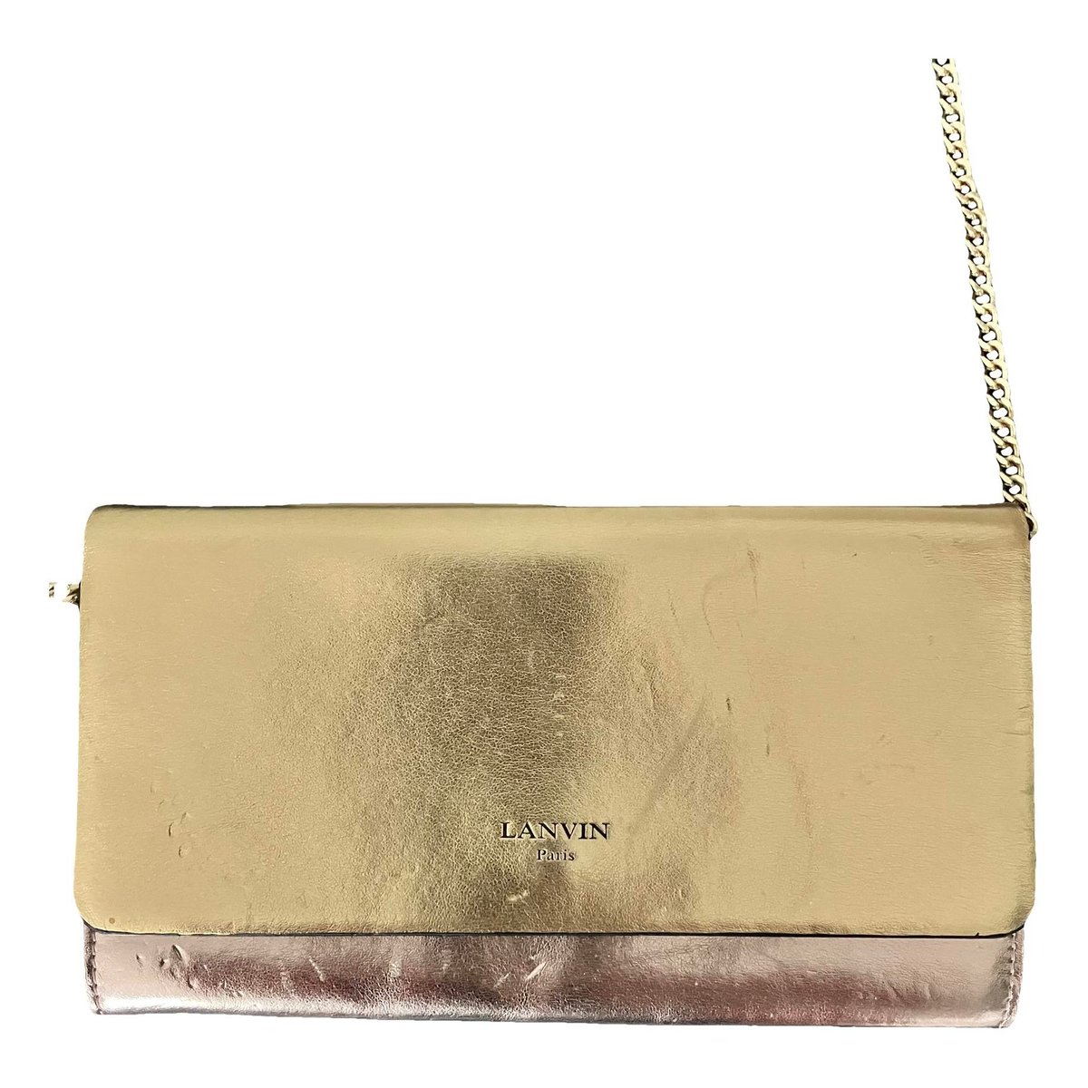 Leather clutch bag