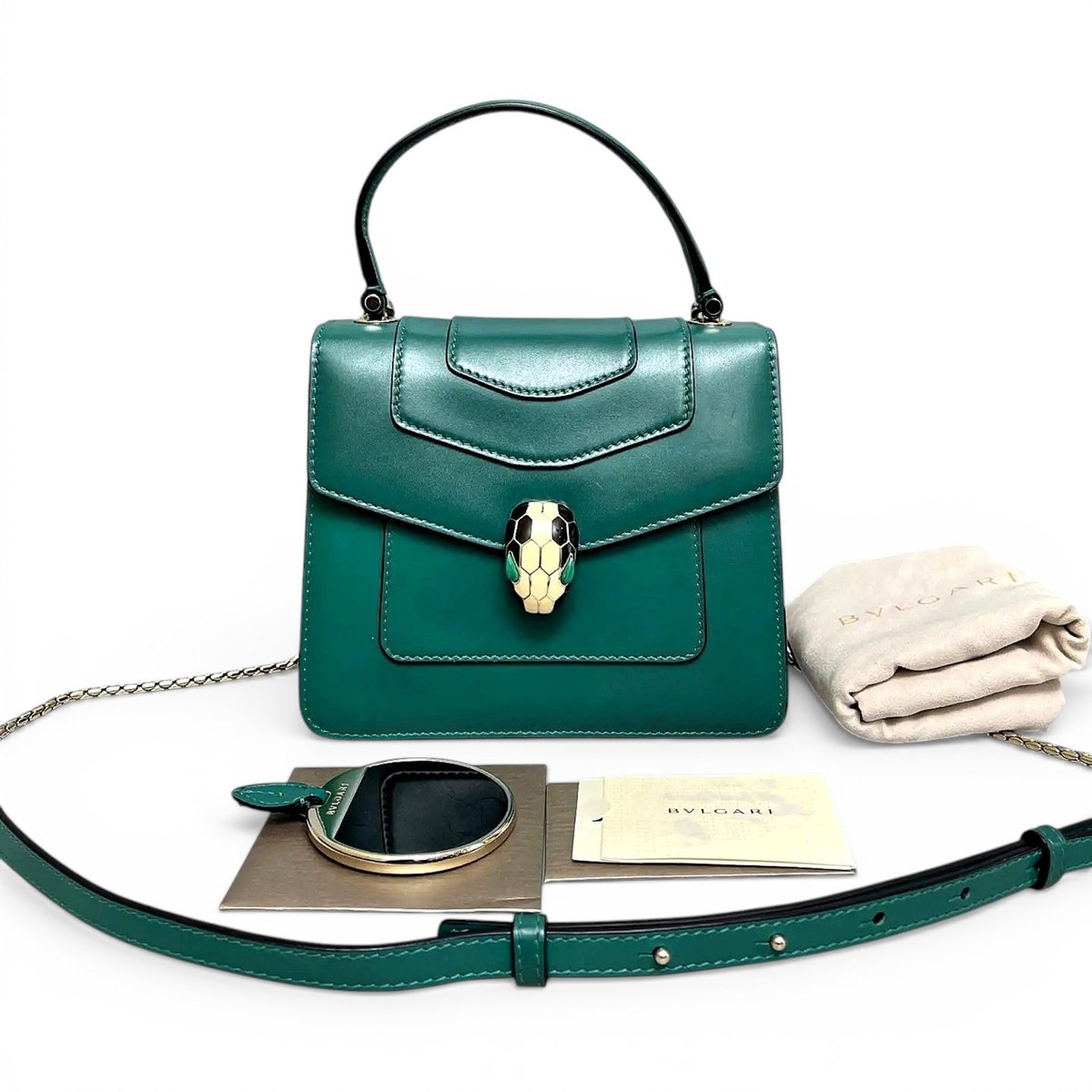 Serpenti leather handbag