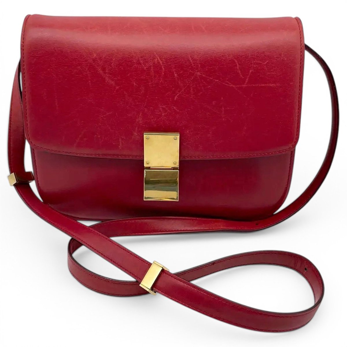 Classic leather crossbody bag