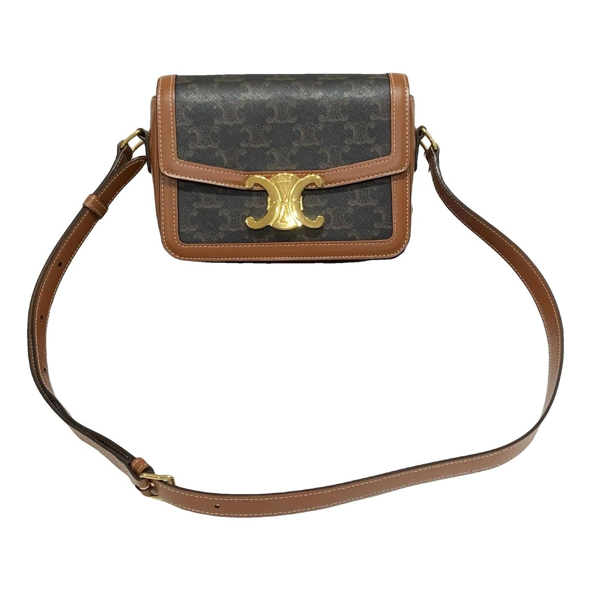 Triomphe vinyl handbag