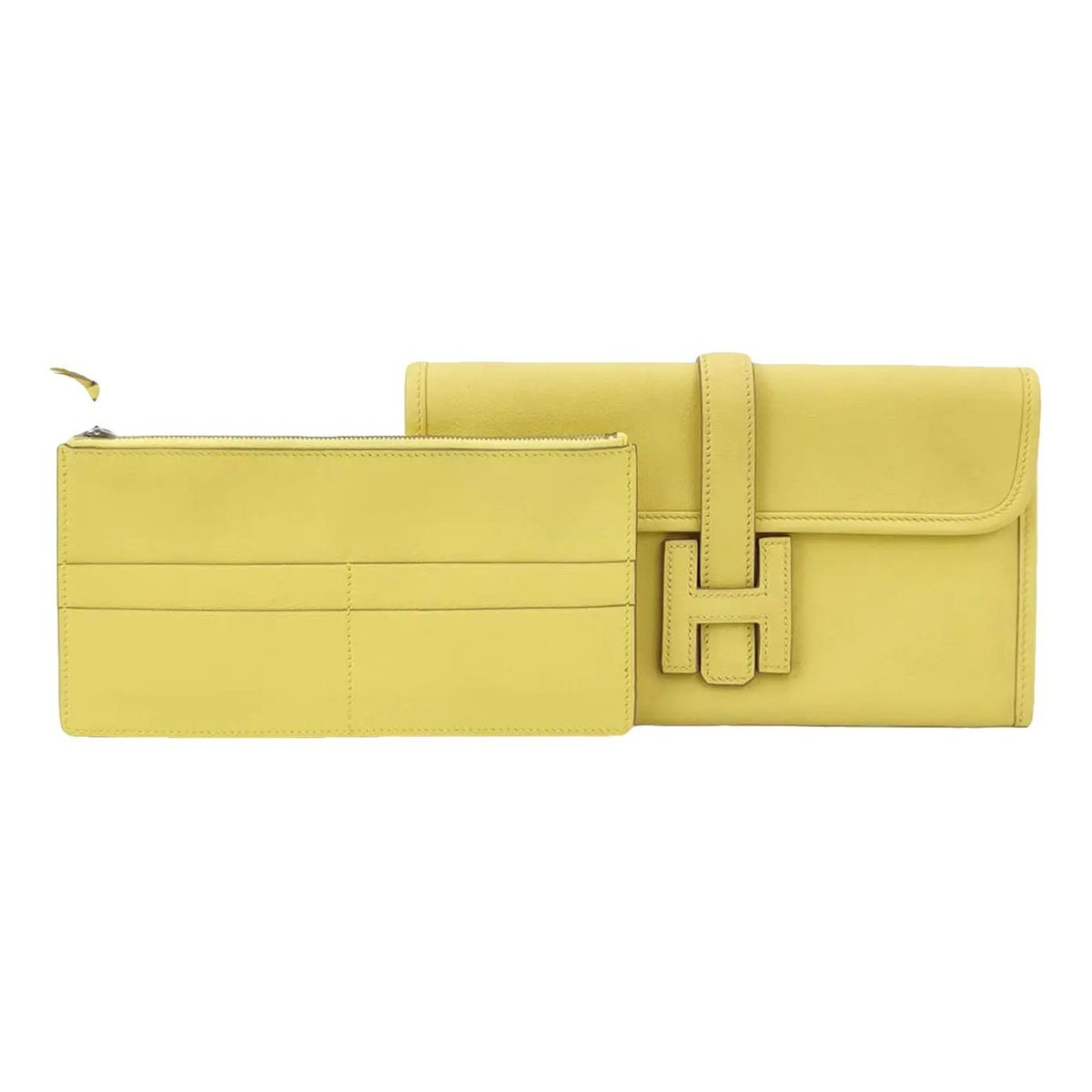 Jige leather clutch bag