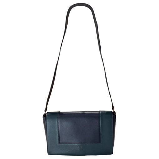 Frame leather handbag