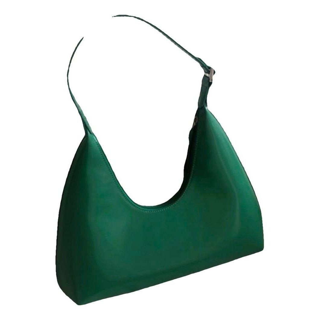 Amber patent leather handbag