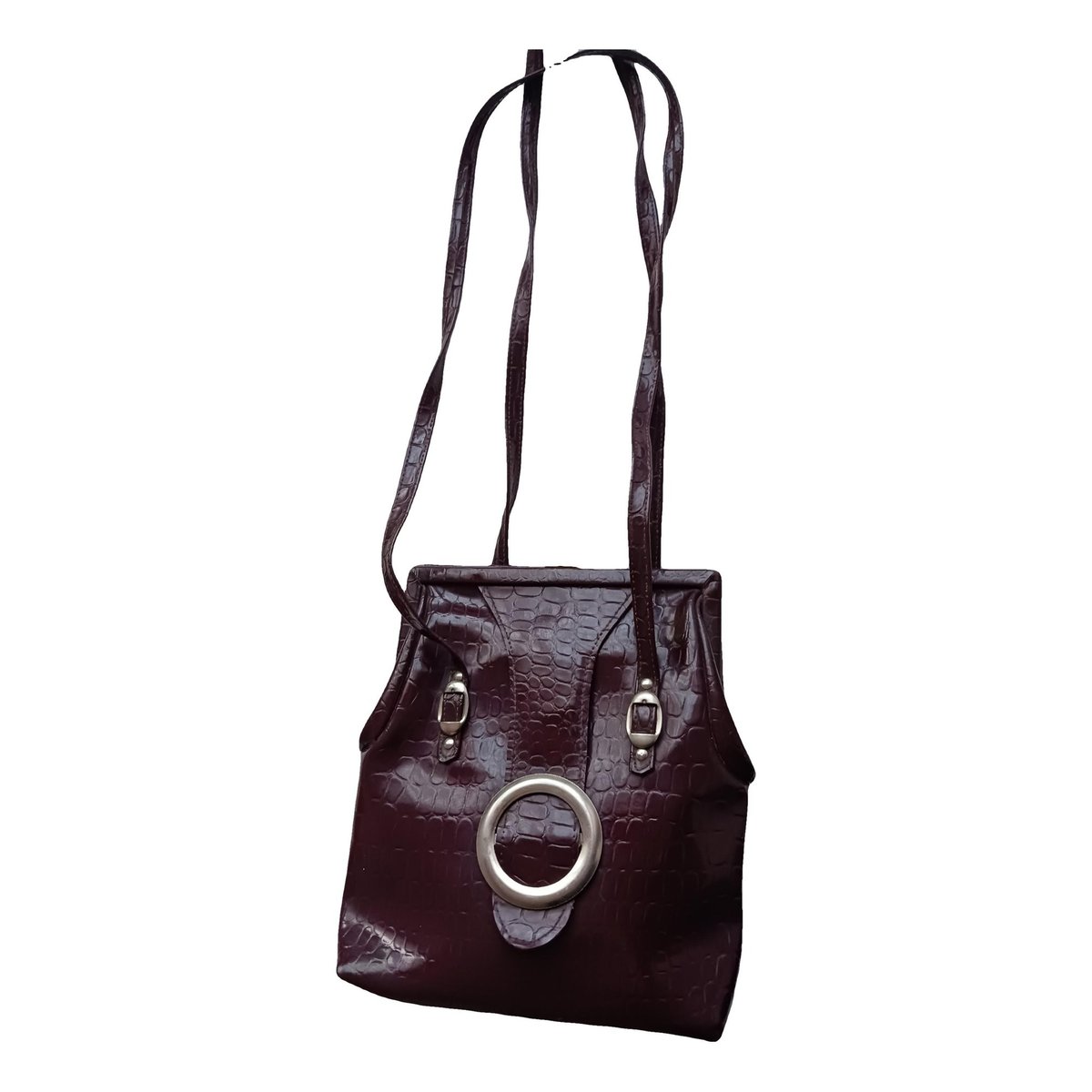 Crochet faux fur handbag