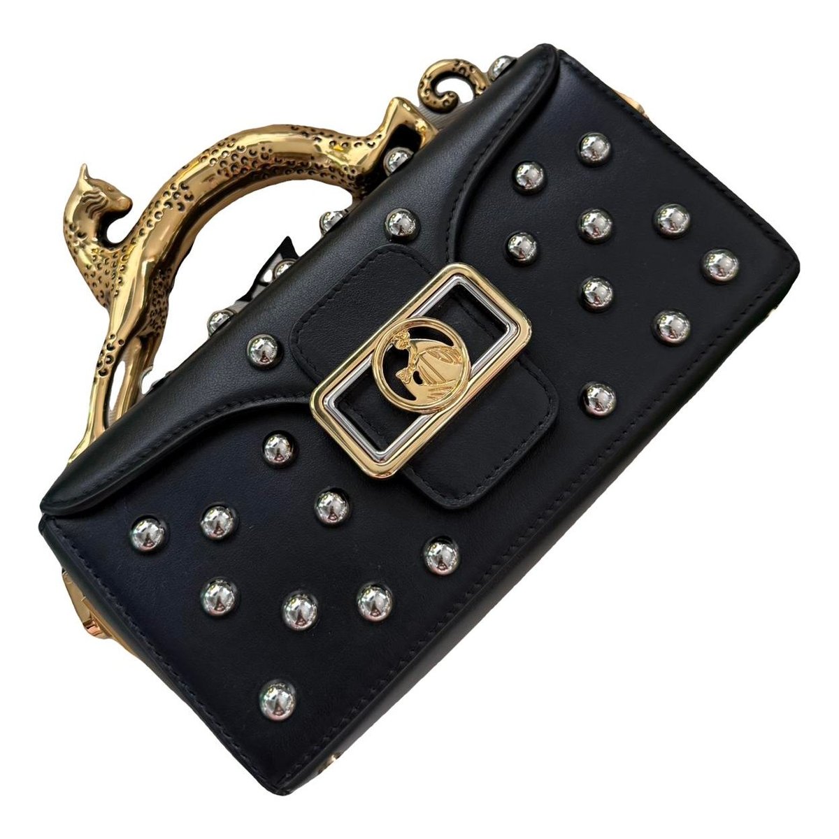 Pencil Chat leather clutch bag